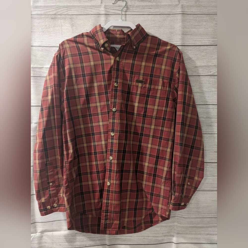 Carhartt Men's Plaid Long Sleeve Button Up - Size Small